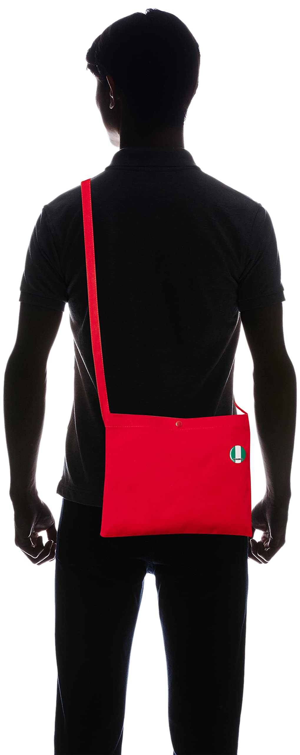 Stylish F-Style Sacoche Crossbody Bag with Detachable Flag Can Badge - Perfect for Travel, Work & Everyday Use