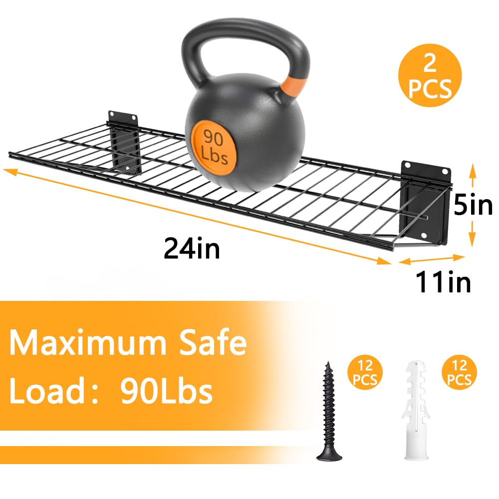 Heavy Duty Metal Wall Shelf 24