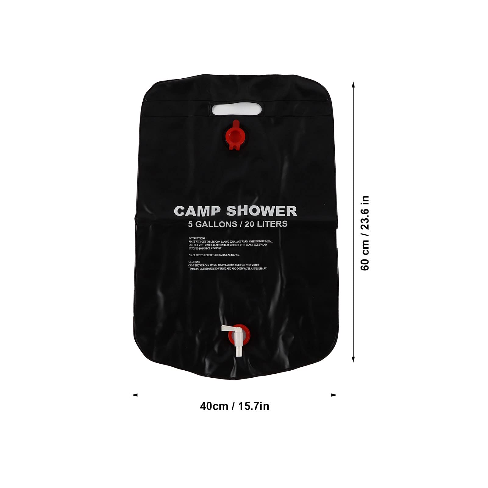 20L Portable Heating Shower Bag for RV & Camping - Solar Powered Outdoor Travel Shower with Temperature Control | Perfect for Road Trips, Hiking & Off-Grid Adventures