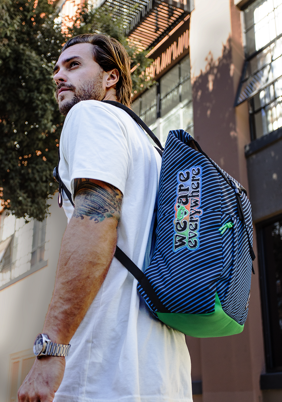 Grateful Dead Mode Pack - Black, Blue, Green Tie-Dye Style Backpack for Music Festival, College & Outdoor Adventures