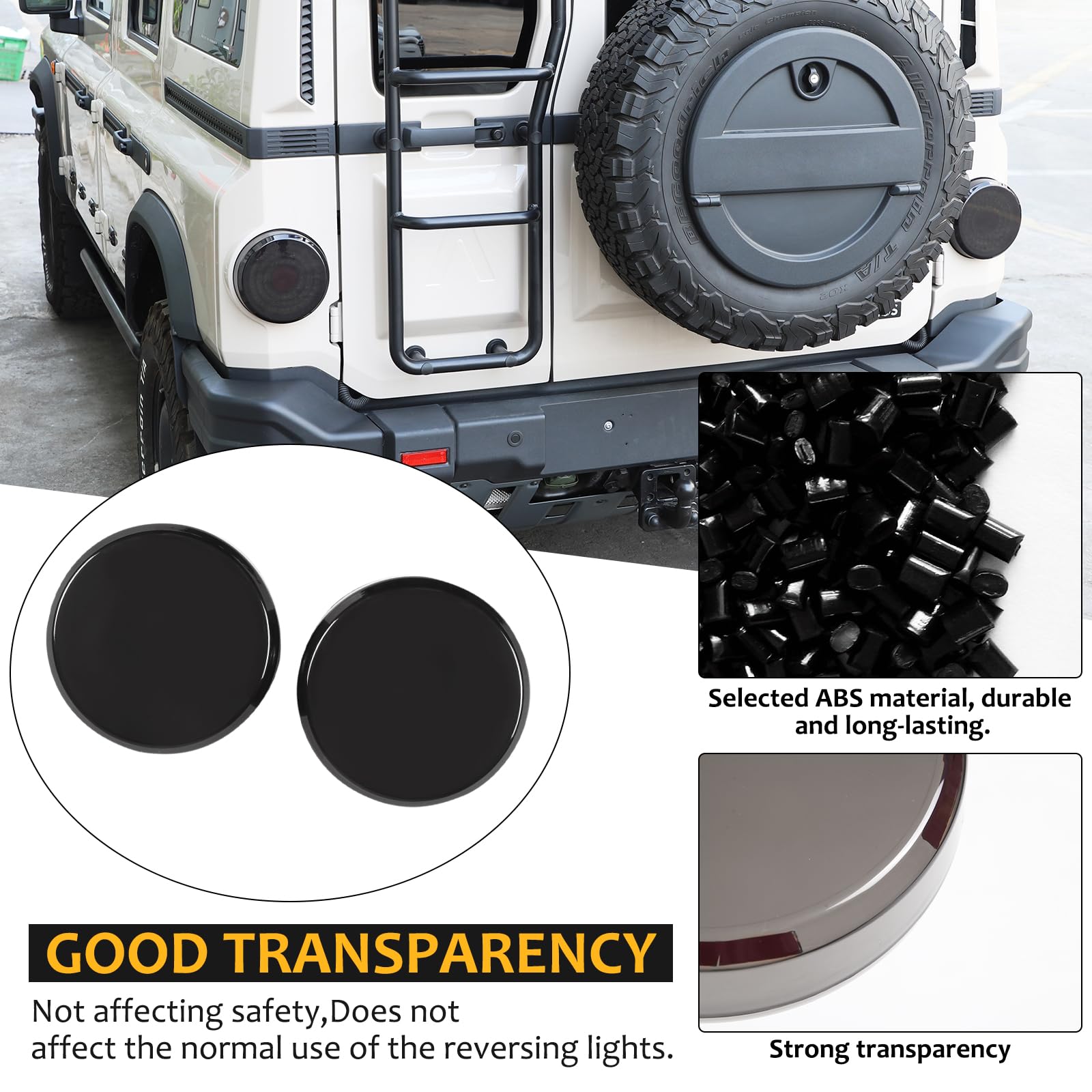 Smoked Black Tail Light Cover for INEOS Grenadier 2020-2024 - Durable Protection Frame & Stylish Trim Decoration - Perfect for Off-Road Adventures & Car Customization
