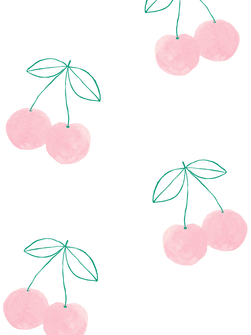 Cherries Wallpaper by Tea Collection - Peach Floral Peel and Stick Wallpaper for Kitchen, Bedroom, Nursery Decor | Easy to Install & Removable