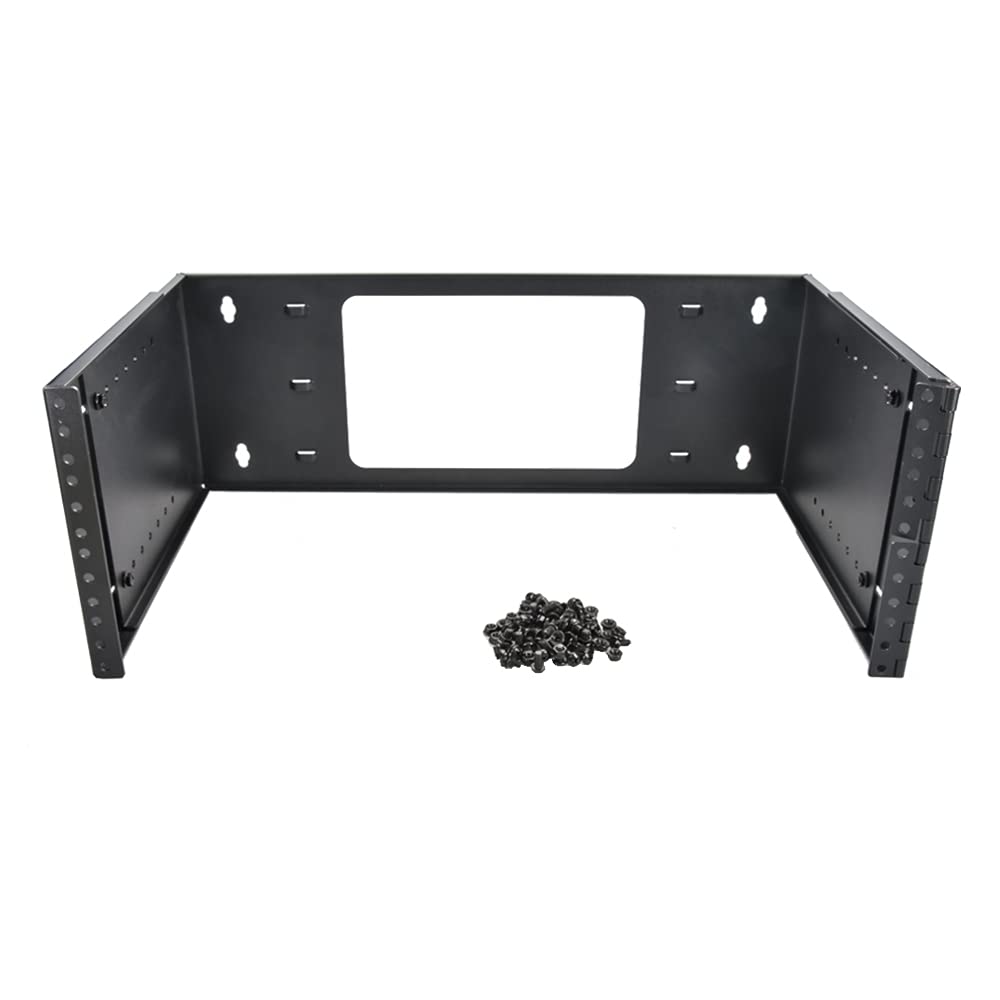 4U Hinged Extendable Wall Mount Bracket - Heavy Duty Collapsible Network Equipment Rack for Servers & Routers (Max 13.5