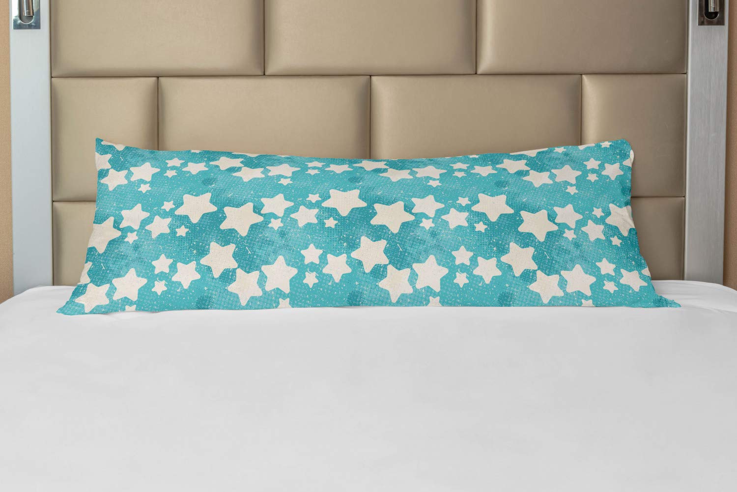 Ambesonne Stars Body Pillow Case Cover with Zipper - Modern Grunge Design with Half Tone Dots - 21