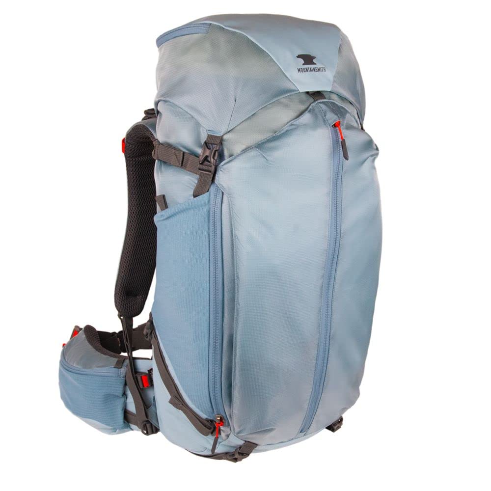 Mountainsmith Apex 60 Backpack - Lightweight Hiking Backpack for Men & Women, 60L Capacity, Durable Travel Backpacking Gear in Smoke Blue - Perfect for Camping, Trekking & Outdoor Adventures