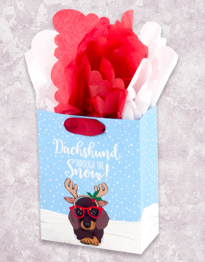 Stylish Mini Dachshund Gift Bags for Small Presents | Perfect for Dog Lover Gifts, Birthday Party Favors & Pet Themed Events