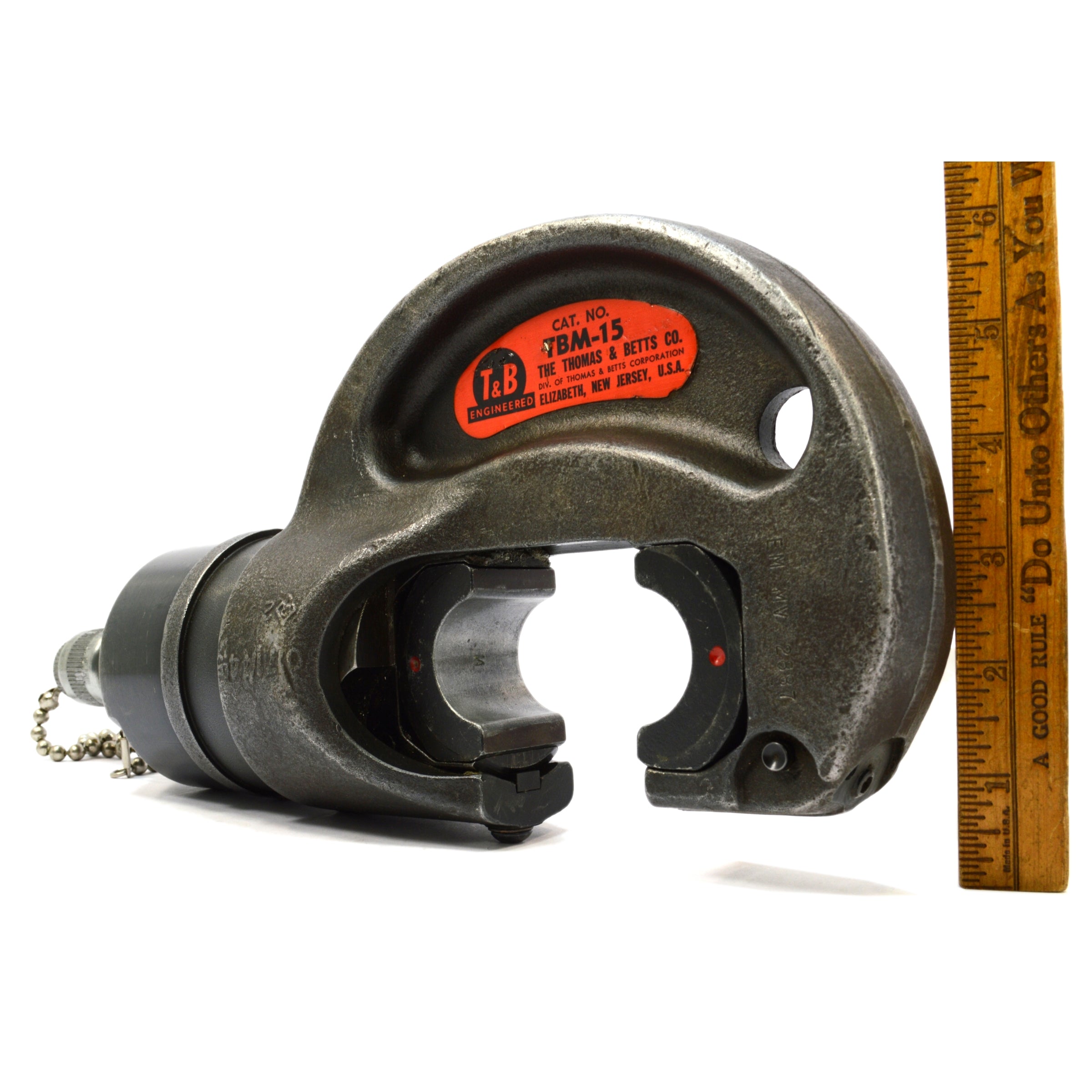 T&B Thomas & Betts TBM 15 15-Ton Hydraulic Crimper Set with 11 Dies - Professional Electrical Tool for Cable Termination & Wire Connectors - Perfect for Industrial, Commercial & DIY Electrical Projects