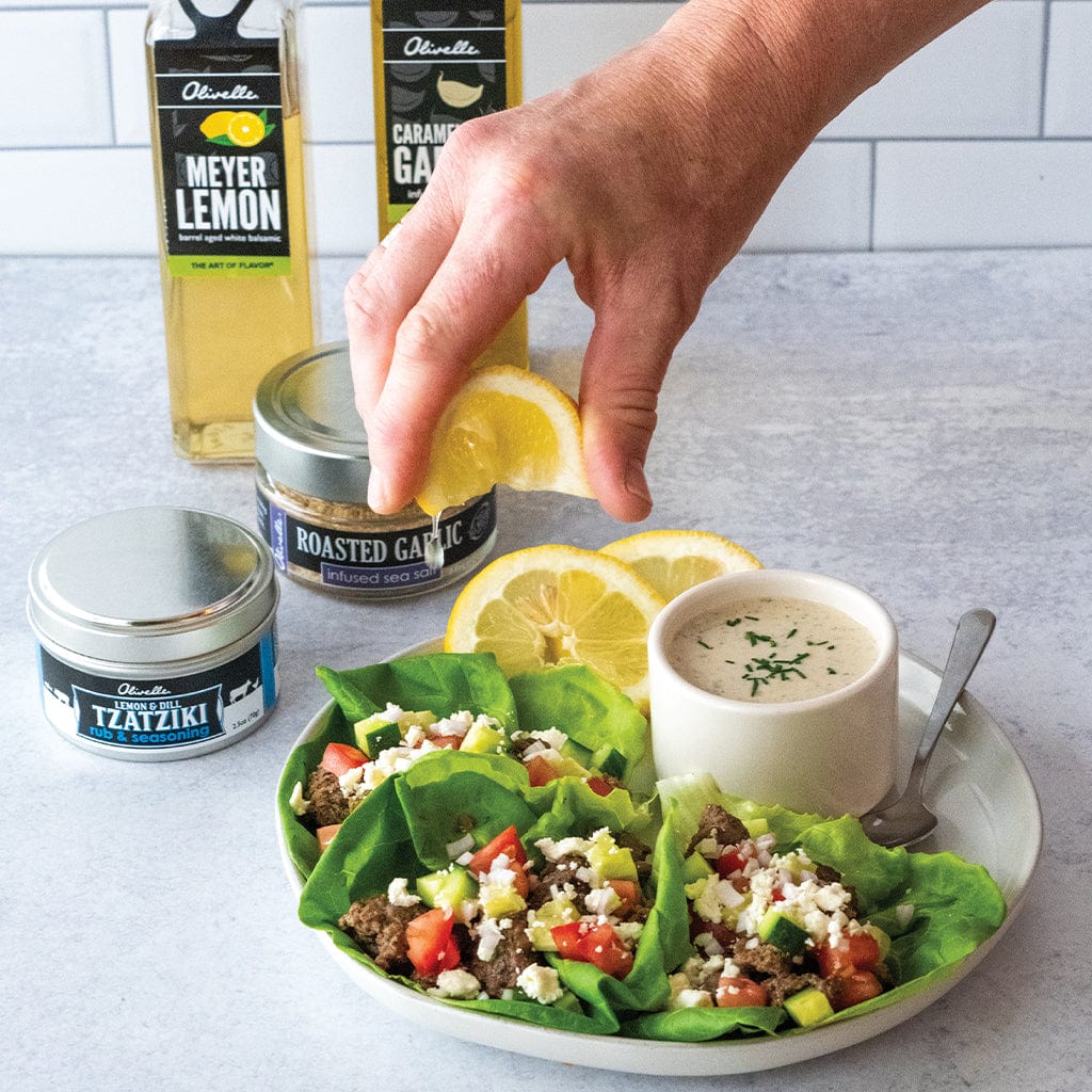 Olivelle Lemon & Dill Tzatziki Rub - Greek Seasoning Blend for Chicken, Fish & Vegetables | Perfect for Grilling, Roasting & Mediterranean Cooking
