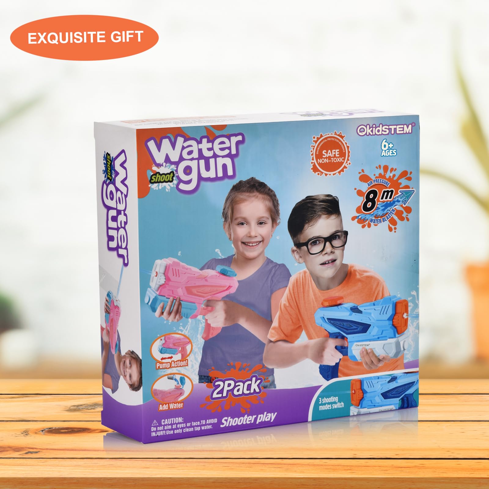 **Best Water Guns for Kids - 2 Pack 300CC Super Soaker Squirt Guns (Blue) - Outdoor Pool, Beach & Summer Water Toys for Boys & Girls - Perfect for Backyard Battles, Parties & Splash Fun**