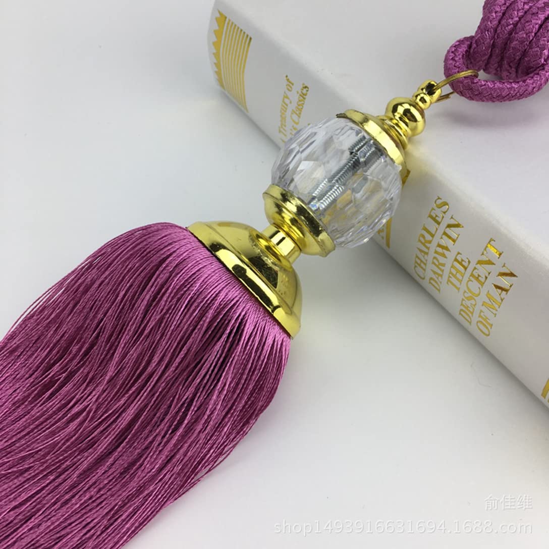 1 Pair Modern Curtain Tassel Tiebacks - Elegant Rope Holdbacks for Home, Office & Hotel Decor | Perfect for Living Room, Bedroom Window Treatments & Drapes