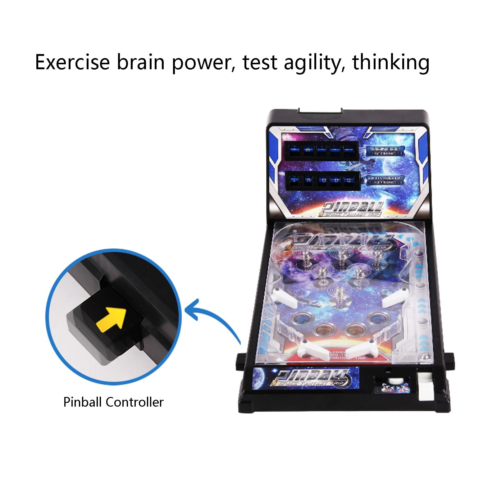 Kids Pinball Machine Toy - Electronic Arcade Game for Children | Fun Tabletop Puzzle Pinball Game for Home & Party Play
