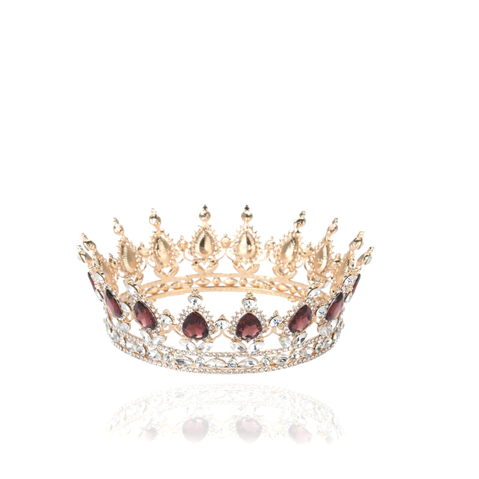 Elegant Rhinestone Wedding Tiara Crown - Handmade Bridal Hair Accessory for Bride, Prom & Special Occasions | Sparkly Crystal Headpiece for Weddings, Anniversaries, Pageants | Perfect for Bridal Showers, Red Carpet Events, Quinceañeras & Formal Dances | Great Gift for Bridesmaids, Flower Girls & Prom Queens