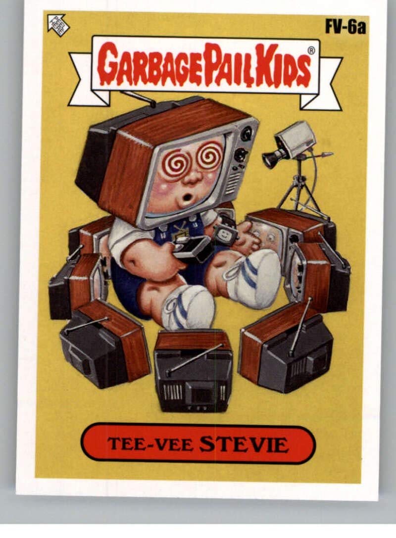 2020 Topps Garbage Pail Kids 35th Anniversary Series 2 Fan Favorites #FV-6A TEE-VEE STEVIE Official GPK Trading Card Sticker - Rare Collectible for Trading Card Enthusiasts, Perfect for Display in Collections or as Fun Gifts for Pop Culture Fans