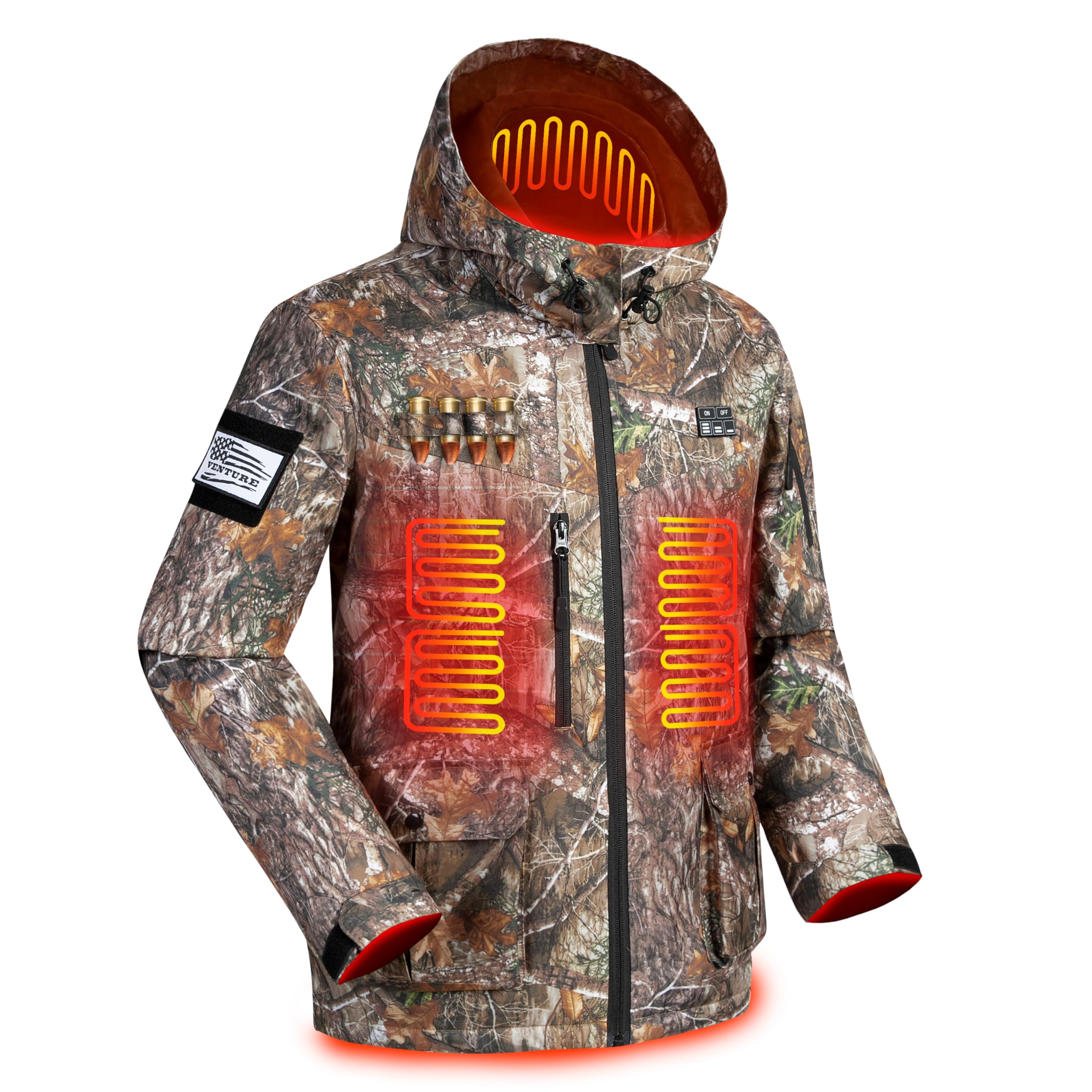 Rechargeable Heated Jacket with 10000mAh Battery - Warm Winter Coat for Men & Women - Perfect for Outdoor Activities, Camping, and Cold Weather Commutes