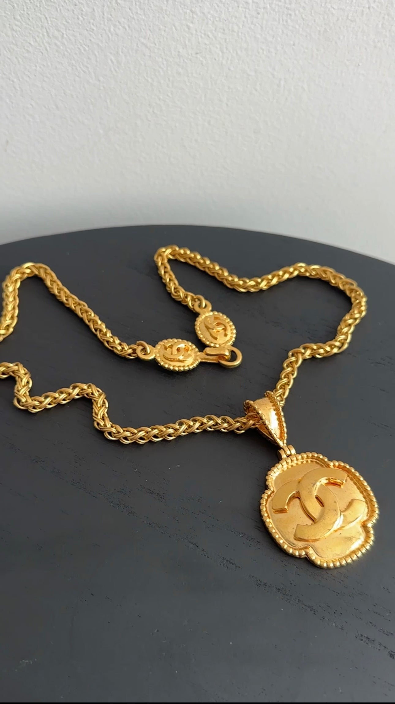 Vintage Chanel 96A Gold CC Pendant Necklace - Authentic Luxury Jewelry for Women, Perfect for Parties, Weddings & Special Occasions