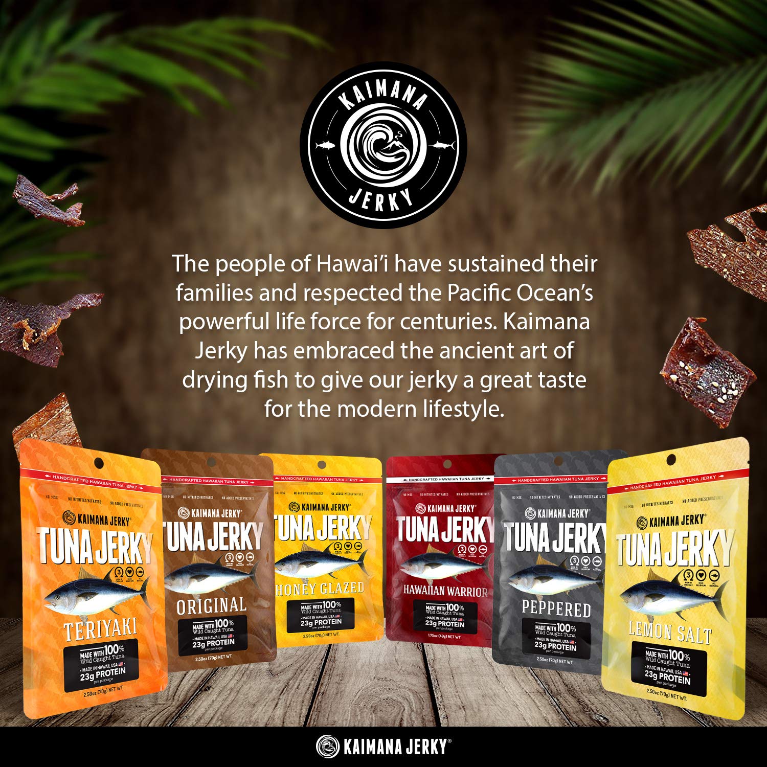 Premium Wild-Caught Ahi Tuna Jerky - Honey Glazed, High Protein & Omega-3 Rich | All-Natural Organic Fish Snack (3 Pack, 2oz) | Perfect for Keto Diet, Camping & On-the-Go Healthy Snacking