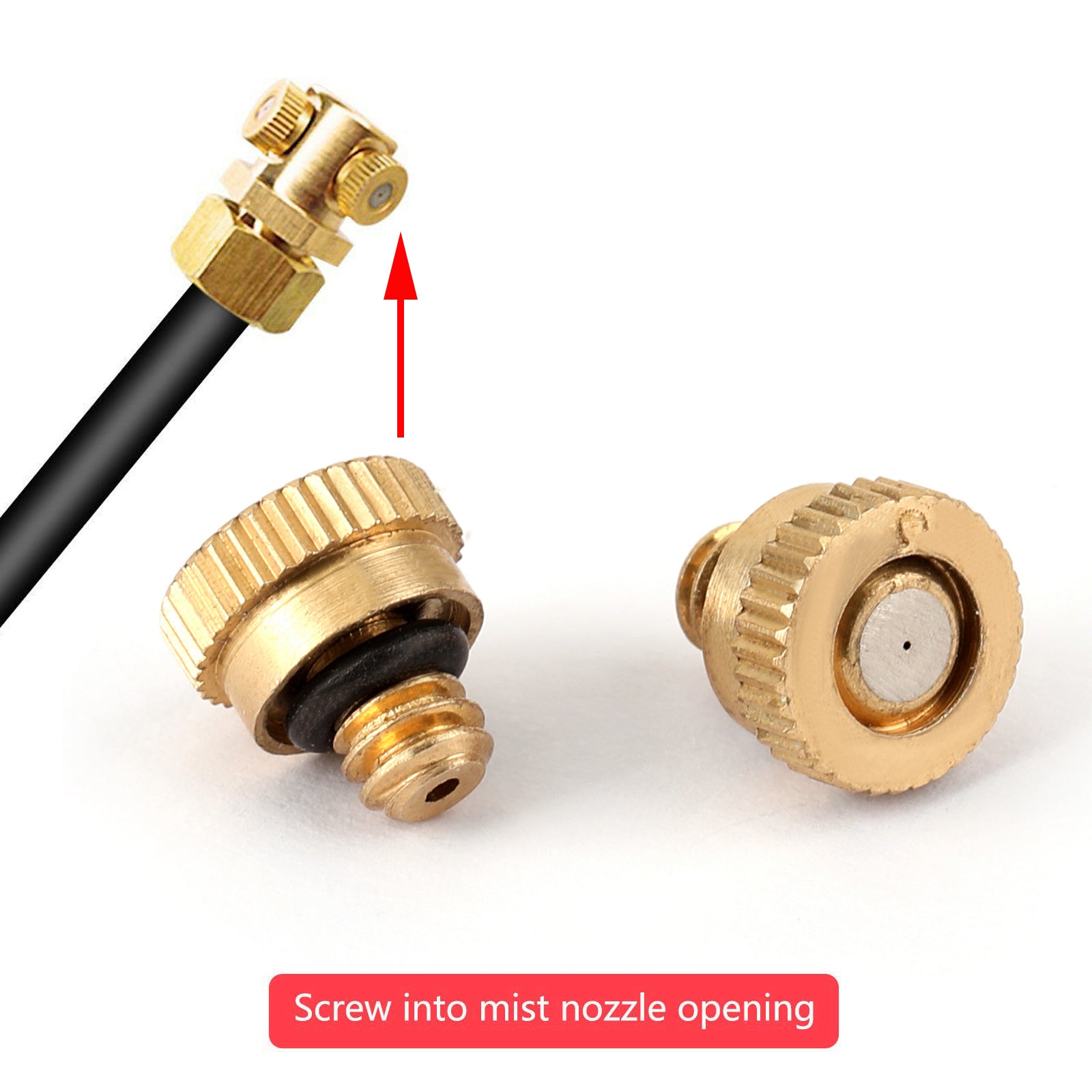 10X Brass Misting Nozzles - High Pressure Water Spray Nozzles for Outdoor Cooling Systems (0.012