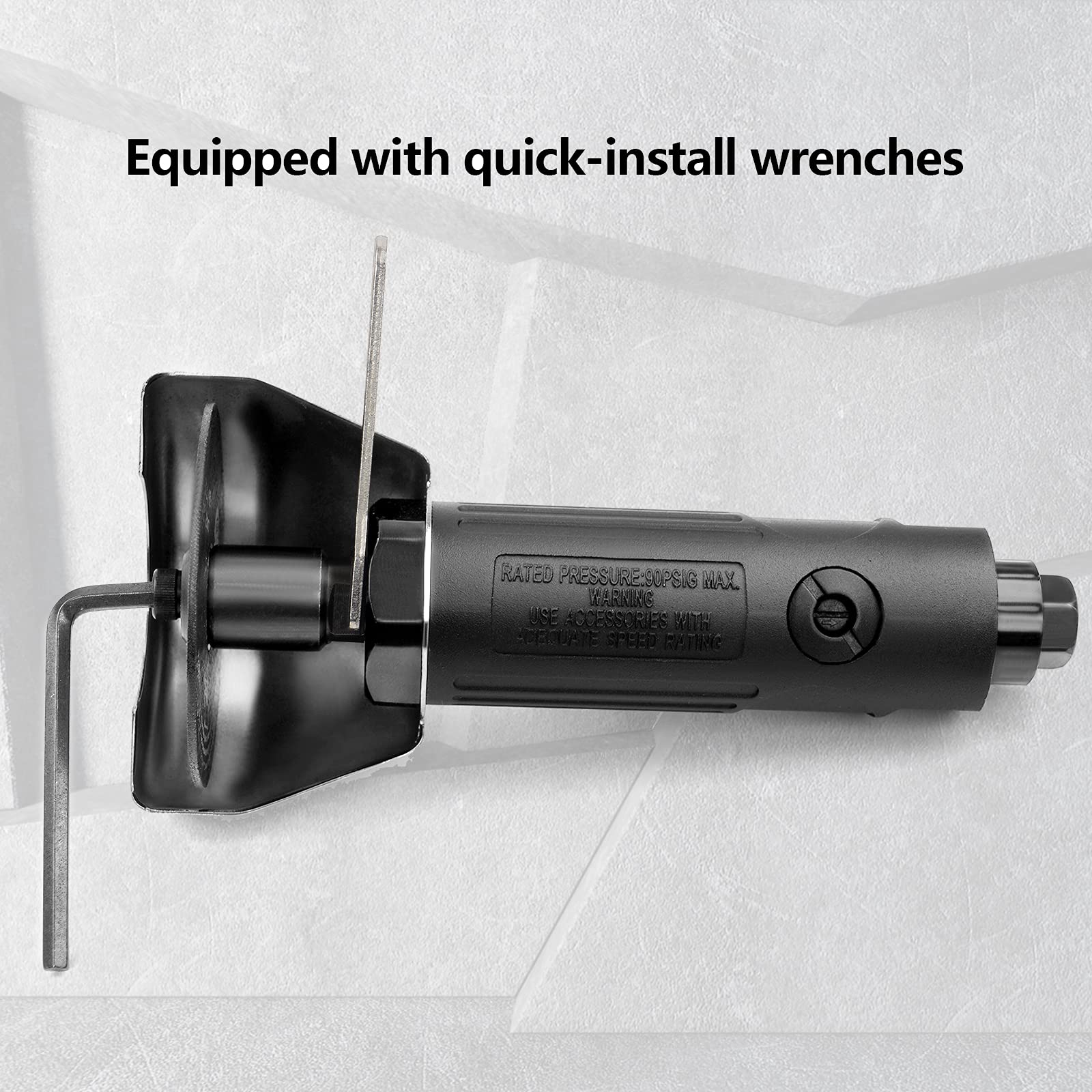 Heavy Duty Air Cut Off Tool with 2pcs 3-inch Die Grinder Wheels - Pneumatic Metal Sheet Cutter for Automotive, Metalworking & DIY Projects