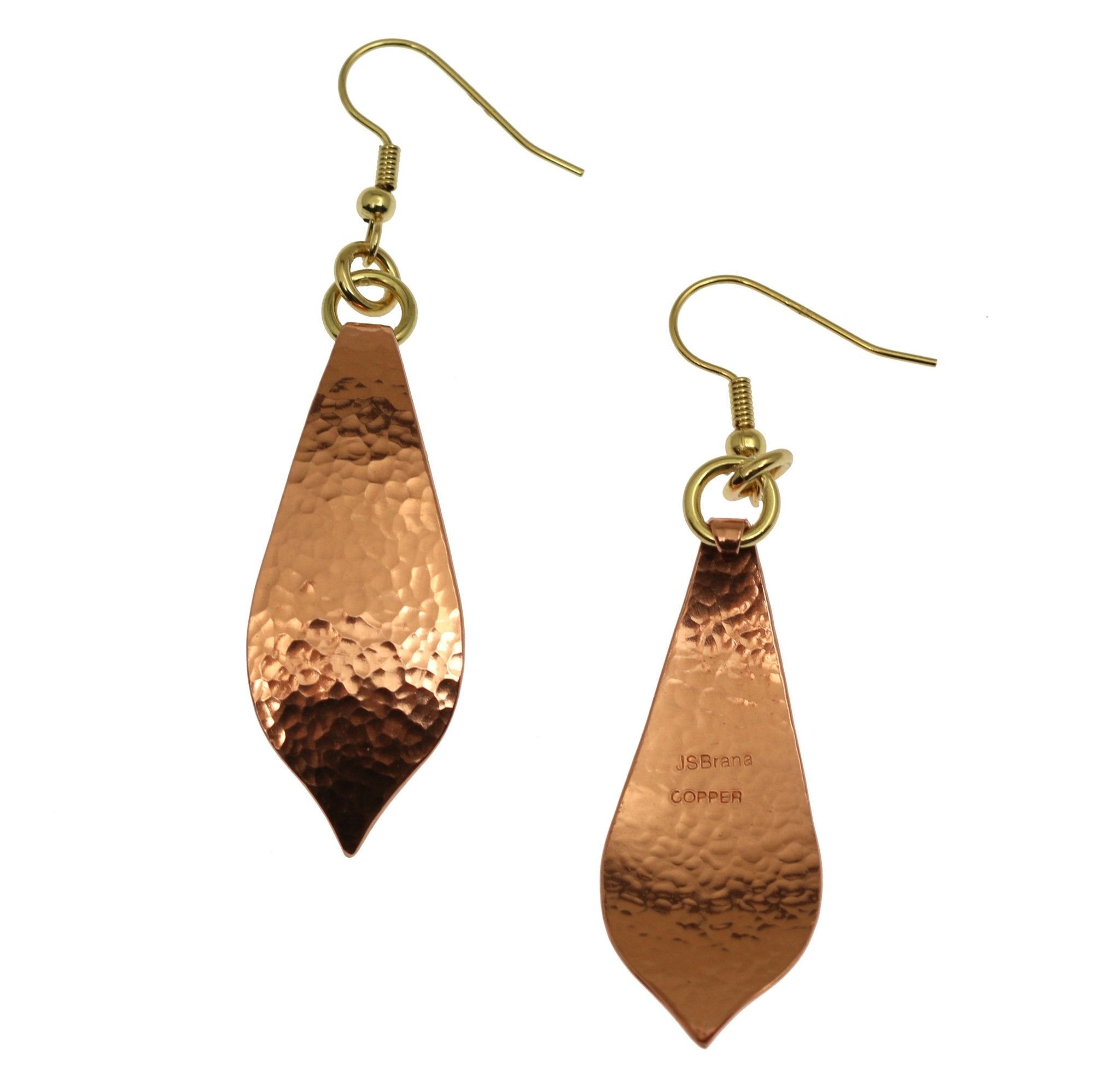 Hammered Copper Marrakesh Tear Drop Earrings - Handmade Boho Dangle Earrings for Women - Perfect for Festivals, Weddings & Boho Fashion