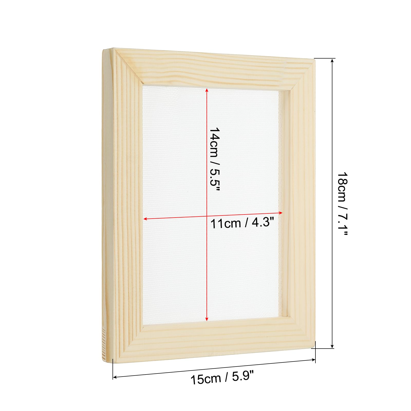PATIKIL 7.1x5.9 Inch Natural Wood Paper Making Screen - DIY Handmade Paper Mold Frame with Deckle for Crafting, Dried Flower Art, Scrapbooking & Stationery Making - Perfect for Homemade Cards, Journals & Eco-Friendly Paper Crafts