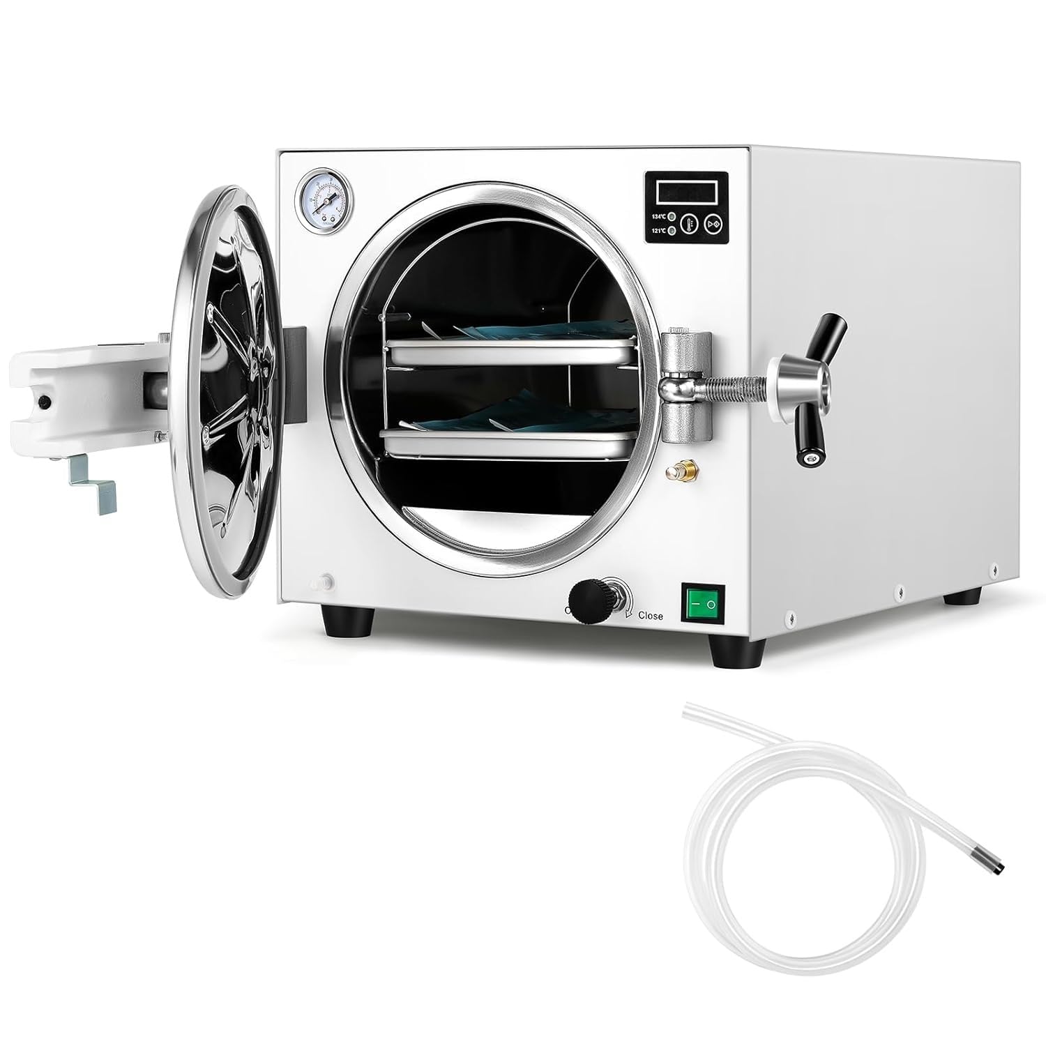 18L Benchtop Autoclave Sterilizer E218 - High Temperature Steam Sterilization with Digital Chip Control - Lab & Medical Equipment for Small Offices & Clinics - Fast US Shipping (Ideal for Dental Tools, Tattoo Equipment & Beauty Salon Sterilization)