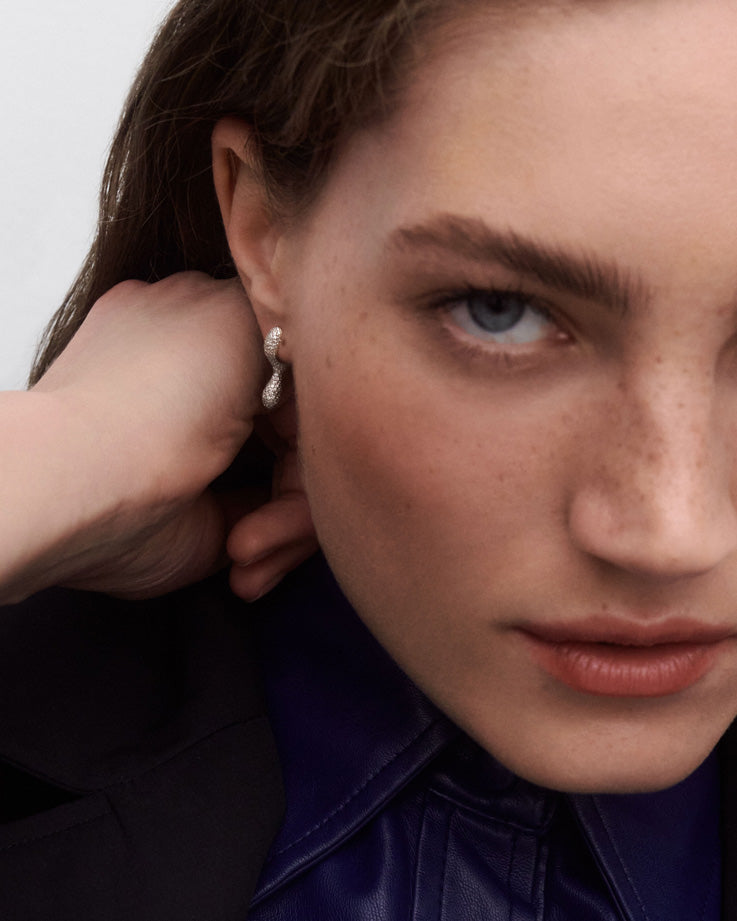 GRID4 Pavé Ray Hoops - Elegant Cubic Zirconia Earrings for Women | Perfect for Parties, Weddings & Everyday Glamour