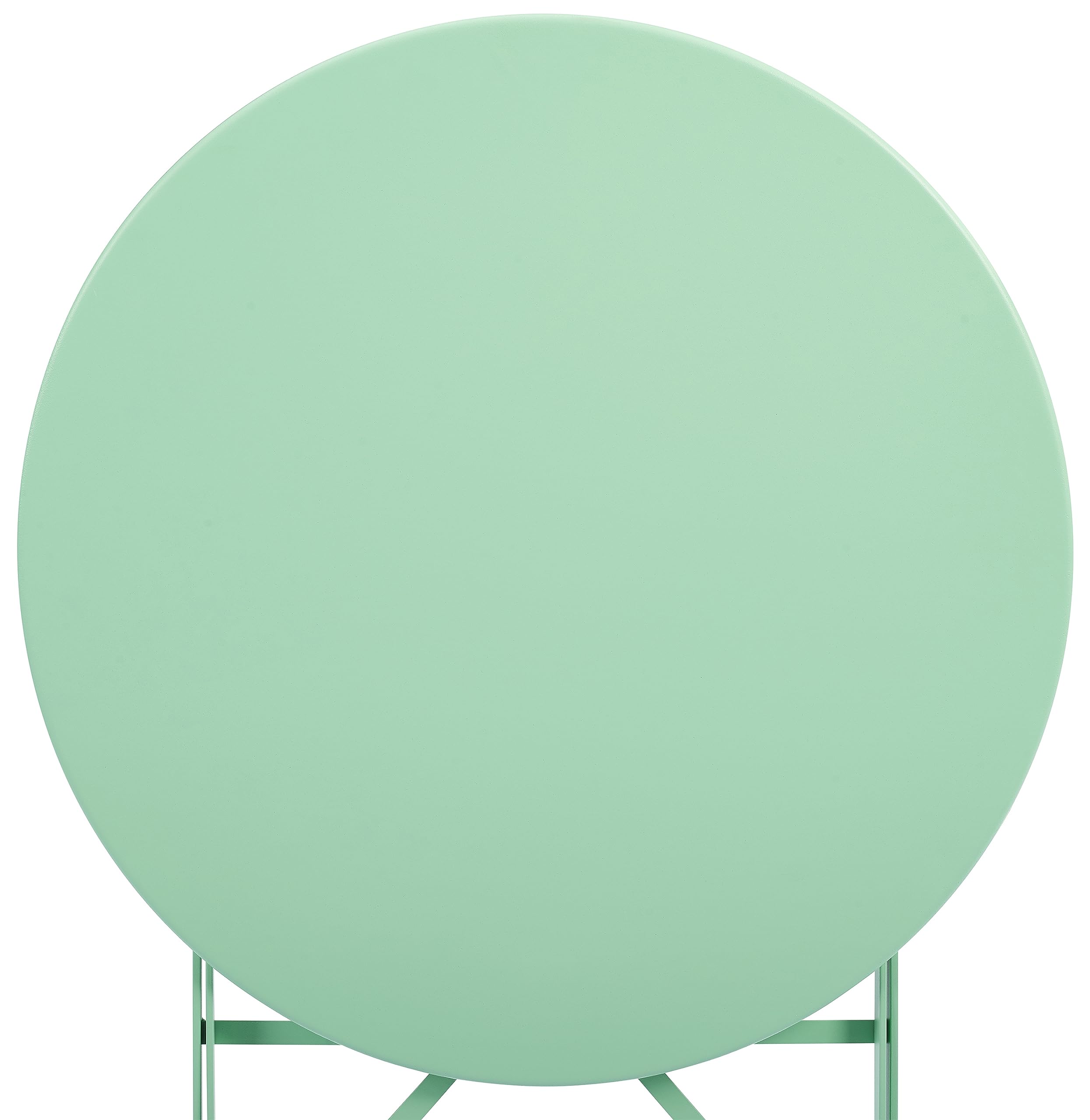 Crosley Karlee 3-Piece Indoor/Outdoor Bistro Set - Retro Metal Folding Patio Table & Chairs in Mint Green - Perfect for Small Balconies, Gardens & Backyard Dining