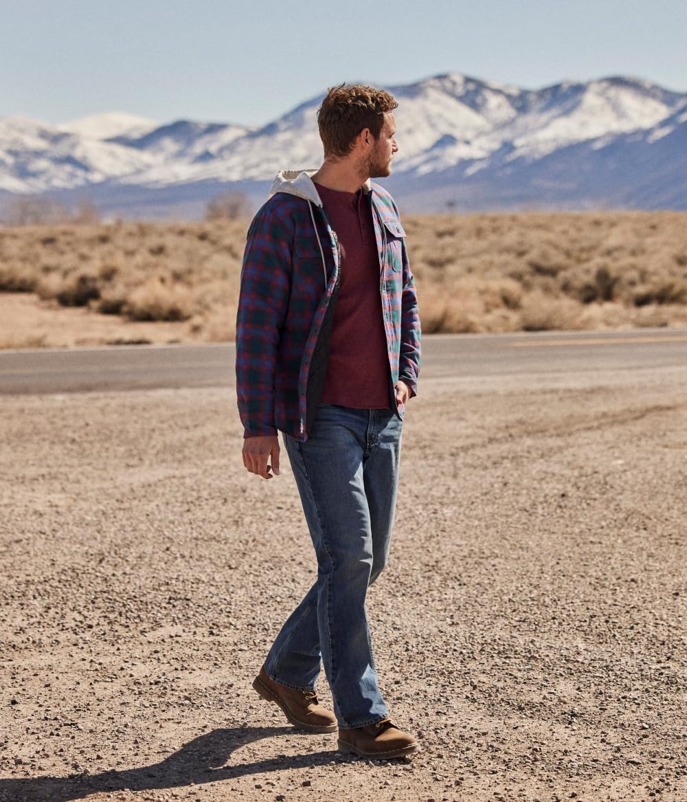 Wrangler Authentics Men's Long Sleeve Waffle Henley Shirt - Comfortable Thermal Crewneck Top for Casual Wear, Outdoor Activities & Layering in Cold Weather