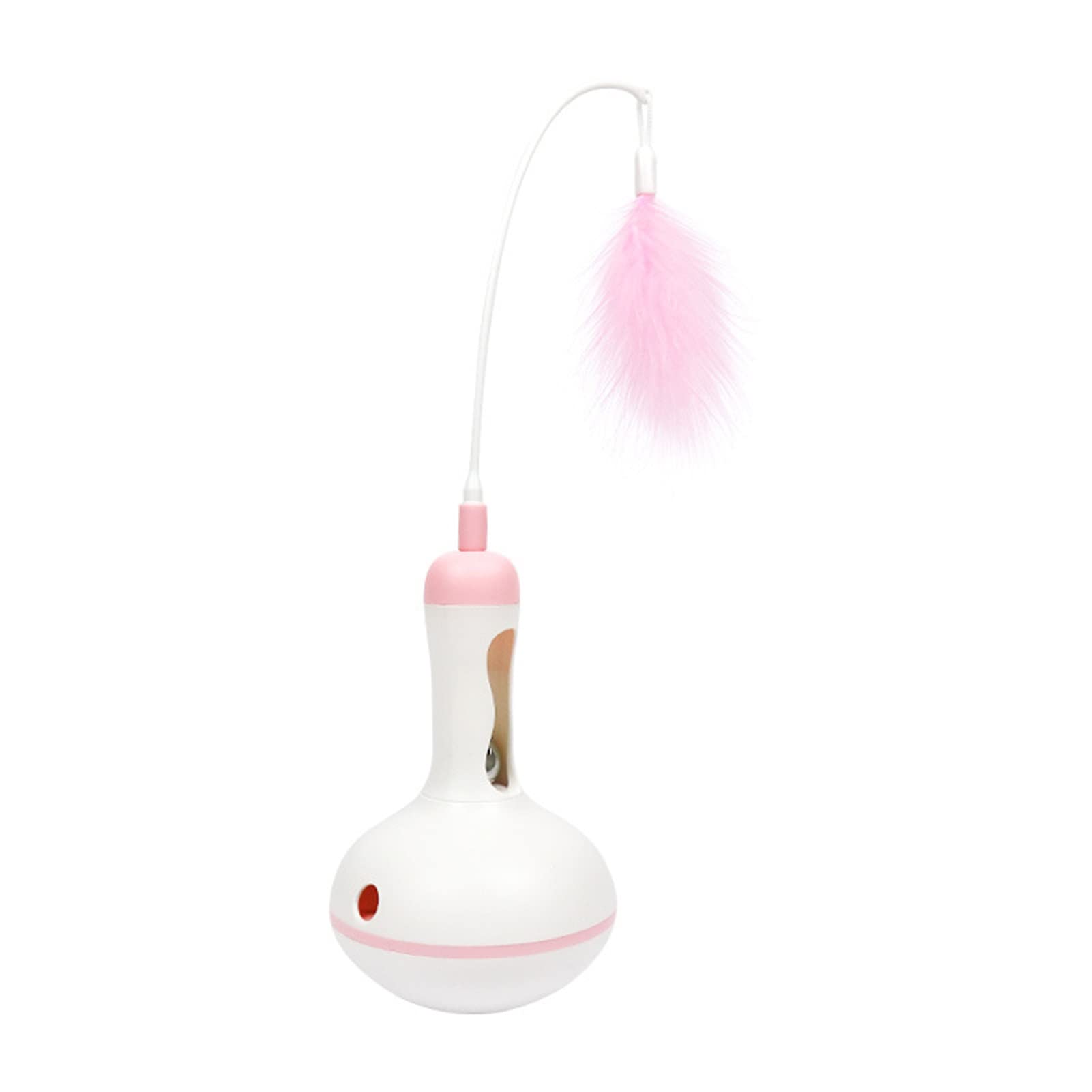 Interactive Cat Tumbler Toy with Feather Teaser - Leaking Food Dispenser for Boredom Relief - Fun Kitten Play Toy for Indoor Cats - Perfect for Playtime, Training & Mental Stimulation