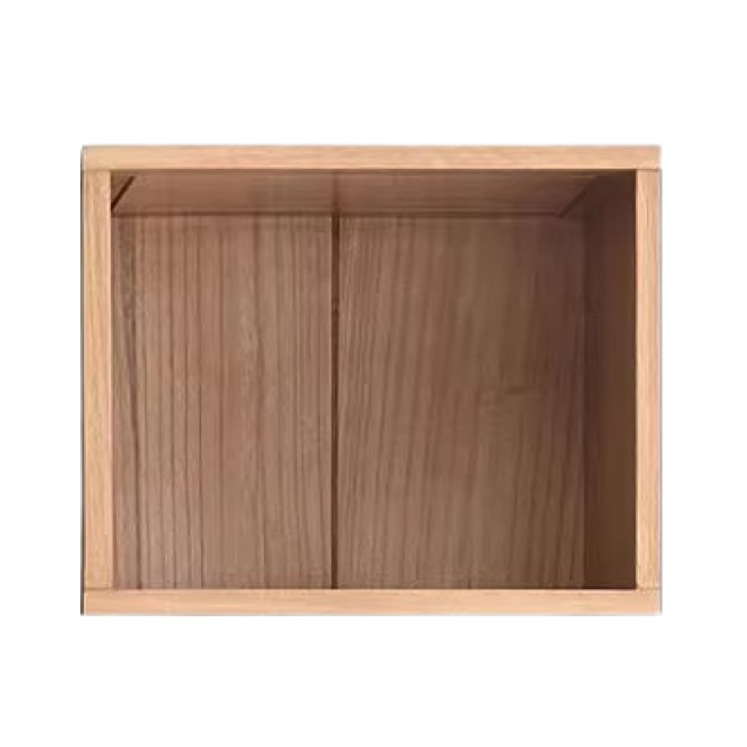 16.7x11.8x13.8 inch/ 42.5x30x35сm/ Natural Wood Color/ bookcase top cabinet open grid