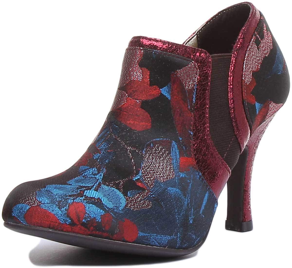 Ruby Shoo Juno Women's Velvet High Heel Shoes in Burgundy - Elegant Dress Pumps for Parties, Weddings & Evening Events