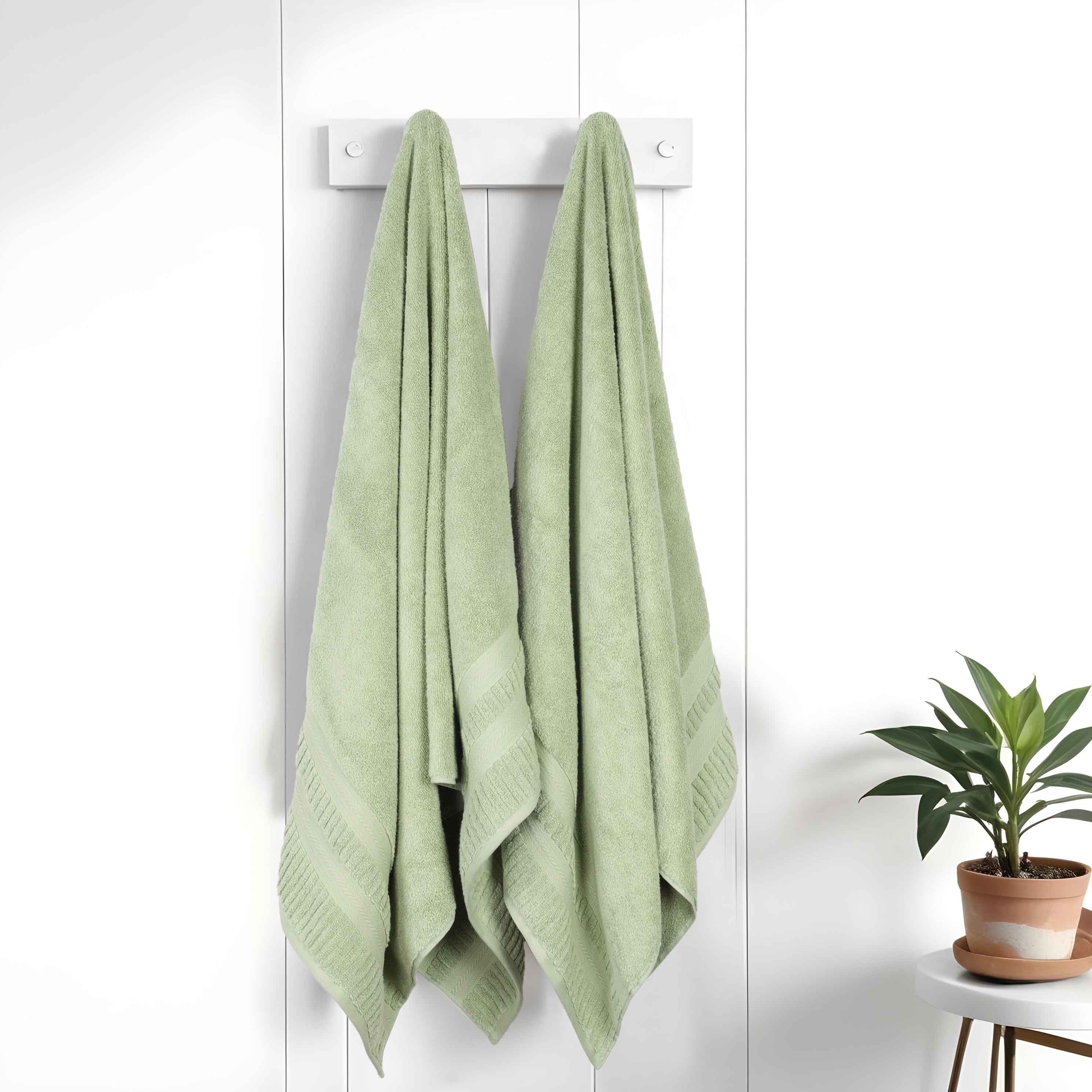 Premium Venice Zero Twist Cotton Bath Towels - Ultra Absorbent Medium Weight Bath Sheets, Set of 2 (Luxury Spa & Hotel Quality for Bath, Pool & Beach Use)