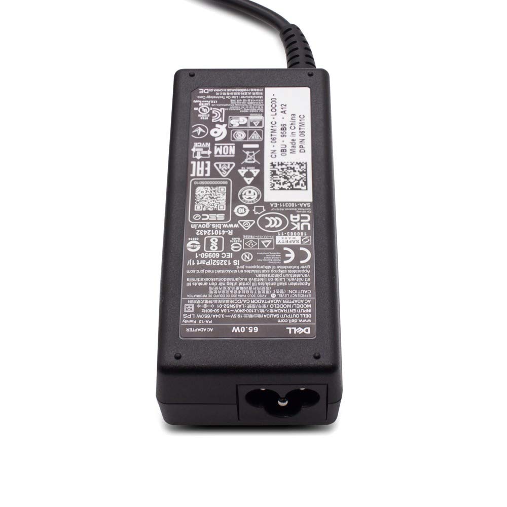 Original Dell PA12 Laptop Charger 65W for Latitude D560 D600 D610 D620 D630 D630N - UK Plug - Fast Charging for Home, Office & Travel Use