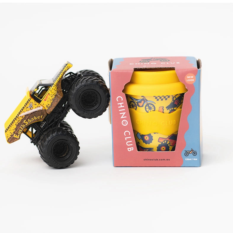 Wheelies Babychino Cup 120ml - BPA-Free Baby Sippy Cup with Spill-Proof Lid & Easy-Grip Handles - Perfect for Toddlers Learning to Drink Independently at Home or On-the-Go
