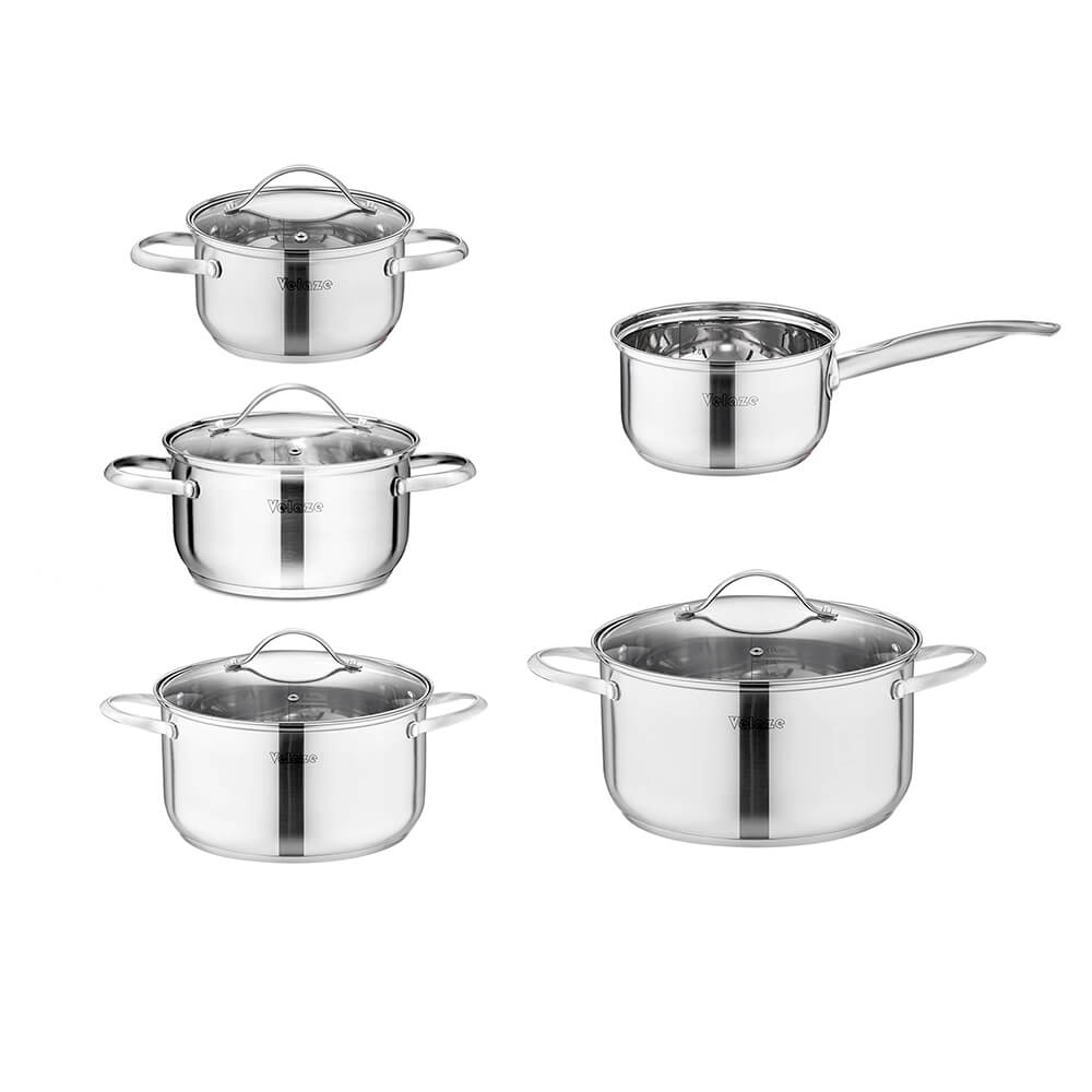 Premium Chef's Choice Non-Stick Stainless Steel Cookware Set - 10-Piece Kitchen Essentials for Professional Cooking & Home Chefs | Perfect for Sautéing, Frying & Everyday Meal Prep
