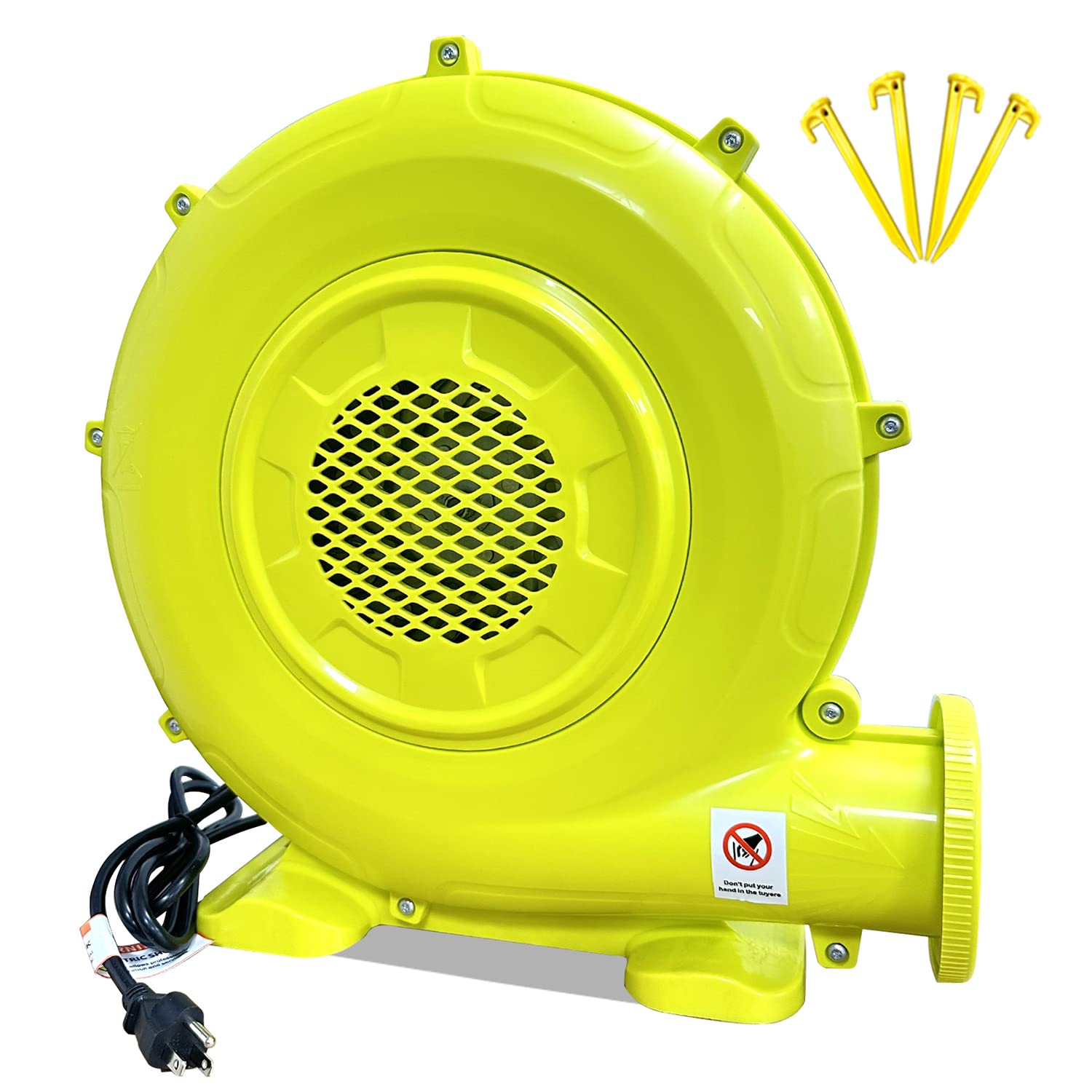 750W Inflatable Air Blower - 1HP High Power Bounce House Blower for Water Slides, Air Sofas, Paint Booths | Outdoor Electric Air Pump Fan for Parties, Carnivals & Backyard Fun