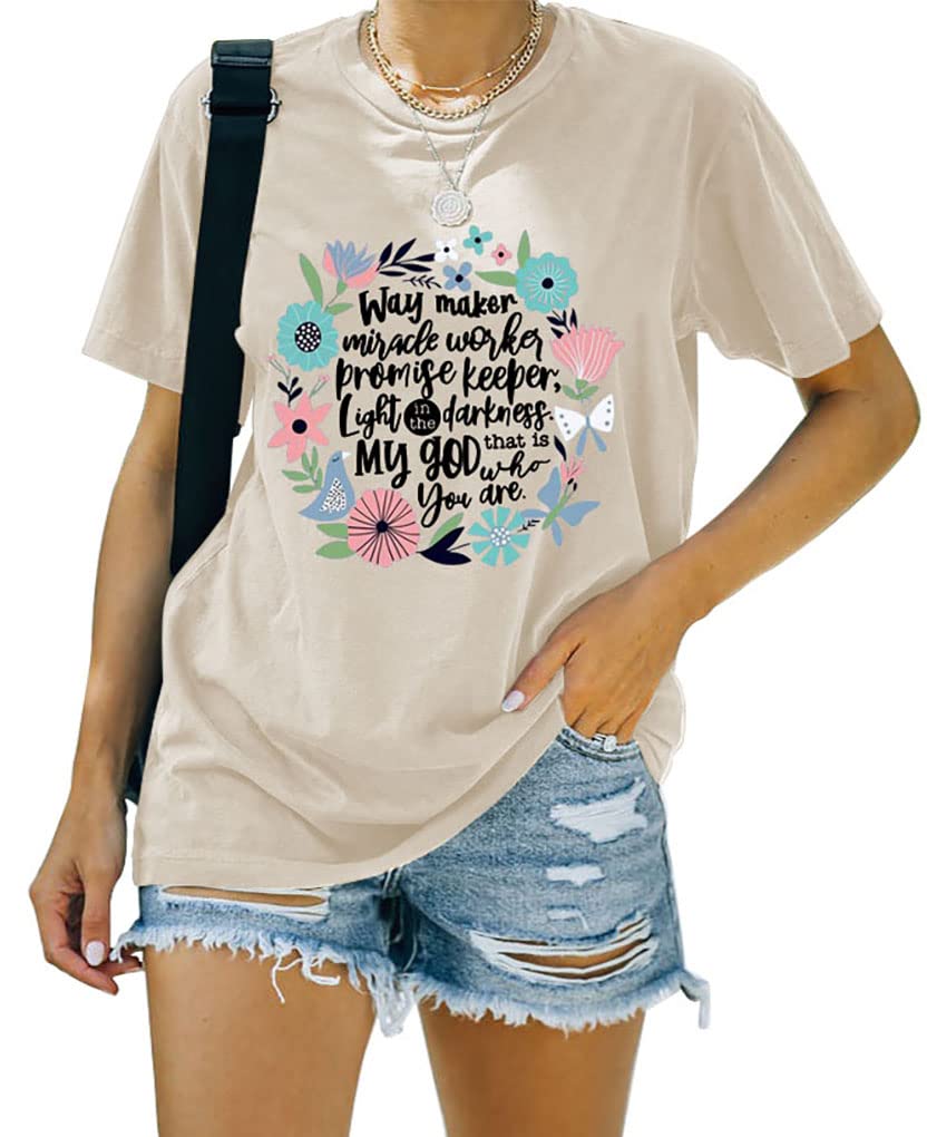 Way Maker Miracle Worker Christian Sweatshirt for Women - Graphic Religious Pullover Top for Workout & Casual Wear - Perfect for Church, Gym & Everyday Inspiration