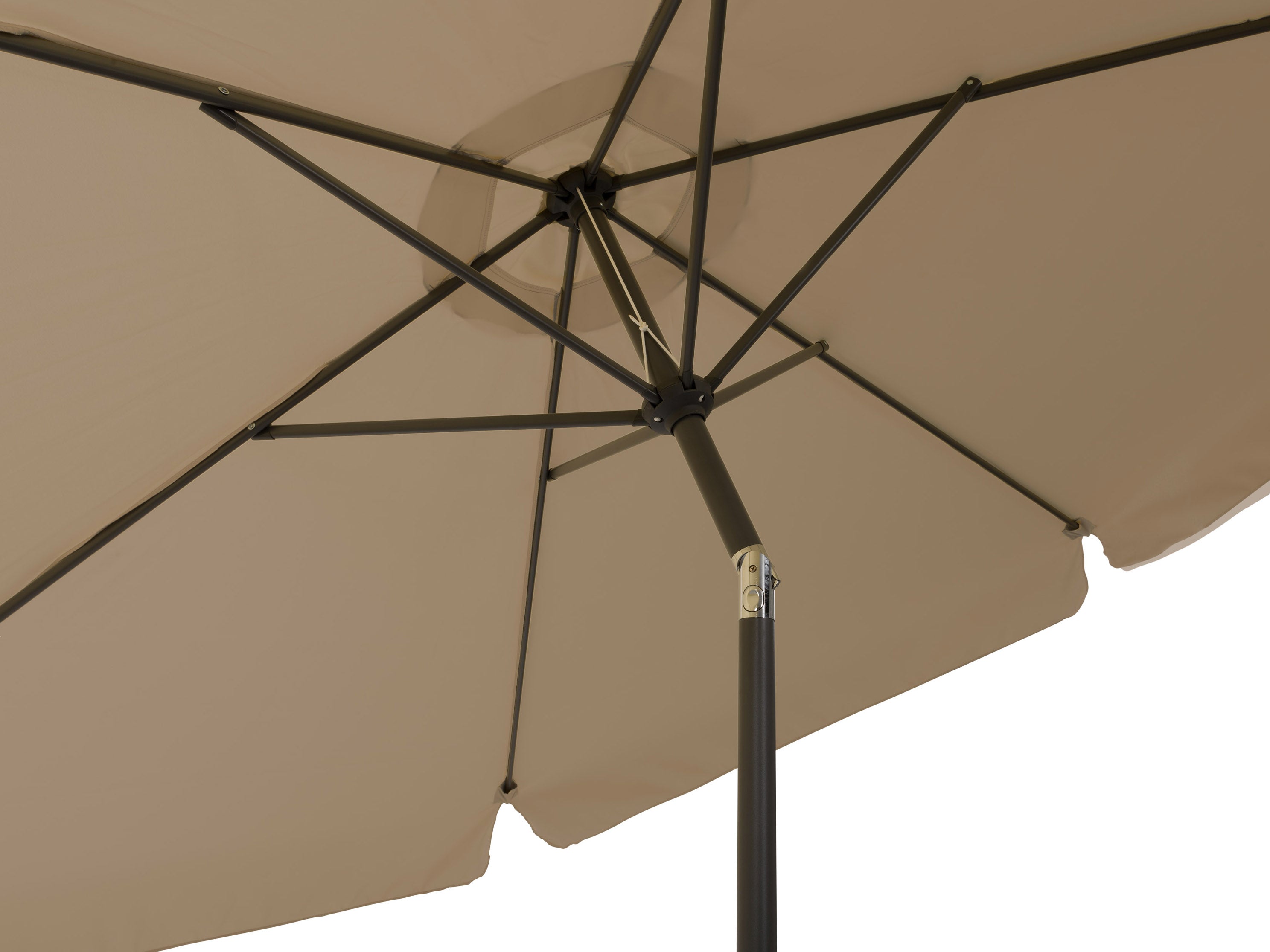 10ft Round Brown Patio Umbrella - Outdoor Sun Shade for Garden, Poolside, Deck & Backyard - Waterproof & Windproof Cantilever Umbrella with Crank Handle