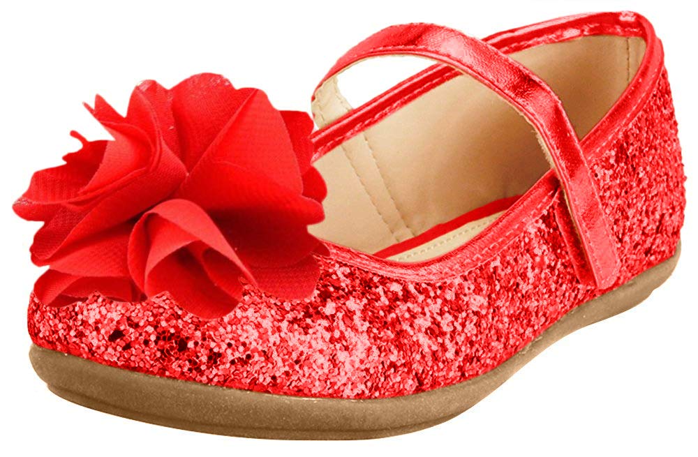 The Doll Maker Glitter Flat Shoes - Women's Fashion Glitter Ballet Flats for Parties, Weddings & Special Occasions