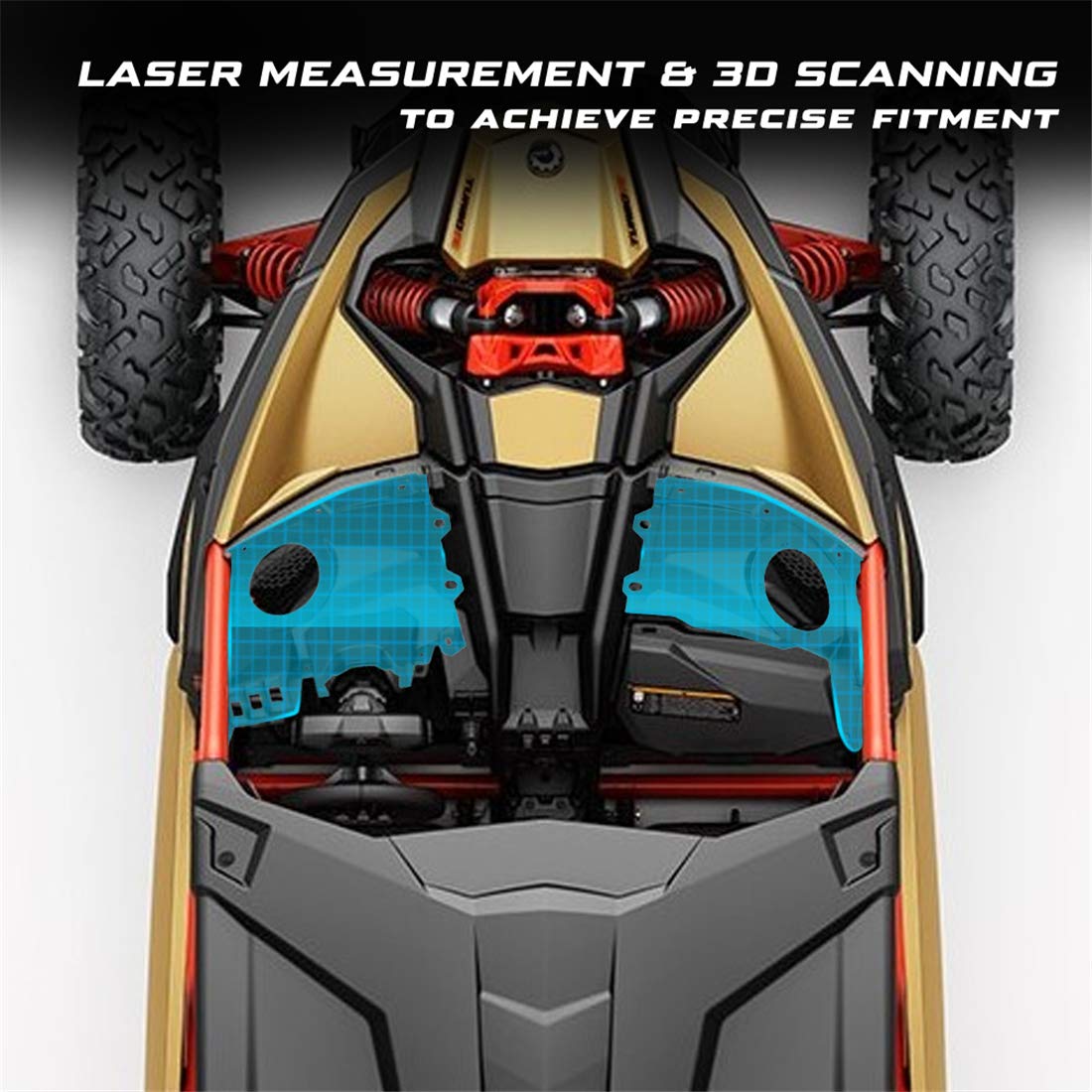 Kiwi Master Front Dash Speaker Mount Panel for 2017-2025 Can Am Maverick X3 | 6.5 Inch Speaker Pods Enclosure | Off-Road Audio Upgrade | UTV Accessories for Enhanced Sound Quality