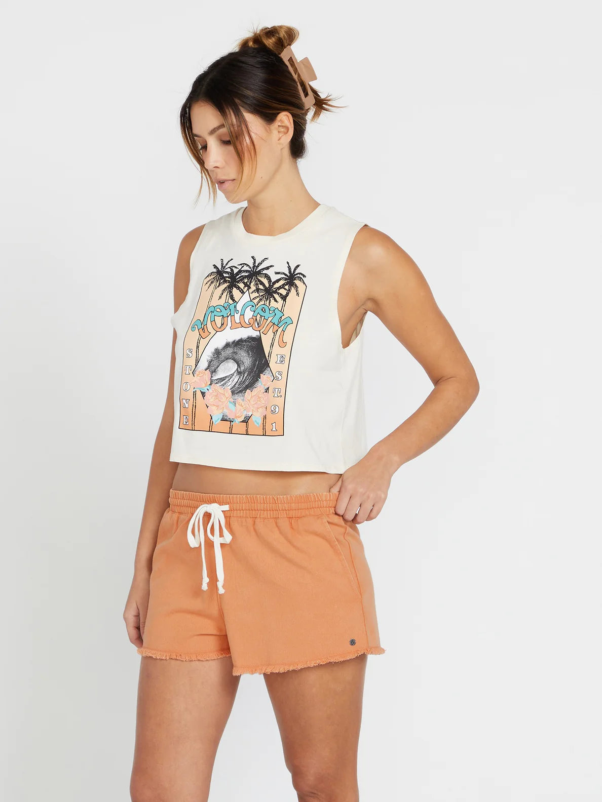 Volcom Women's Struttin Stone Shorts - Comfortable & Stylish Casual Shorts for Outdoor Activities, Yoga, and Beach Wear