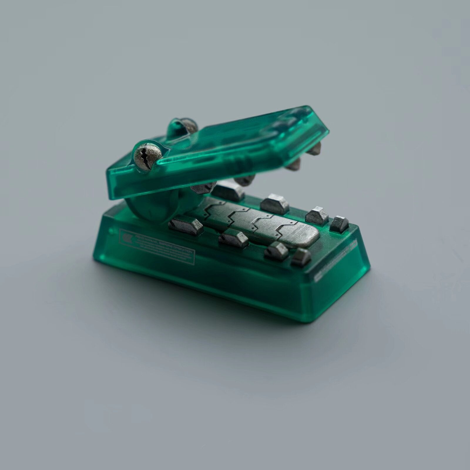 Handmade PBT Mechanical Keyboard Keycaps - Artistic 2U Backspace Key with Open/Close Crocodile Design for Custom Keyboard Decoration | Perfect for Gaming, Typing & Mechanical Keyboard Enthusiasts