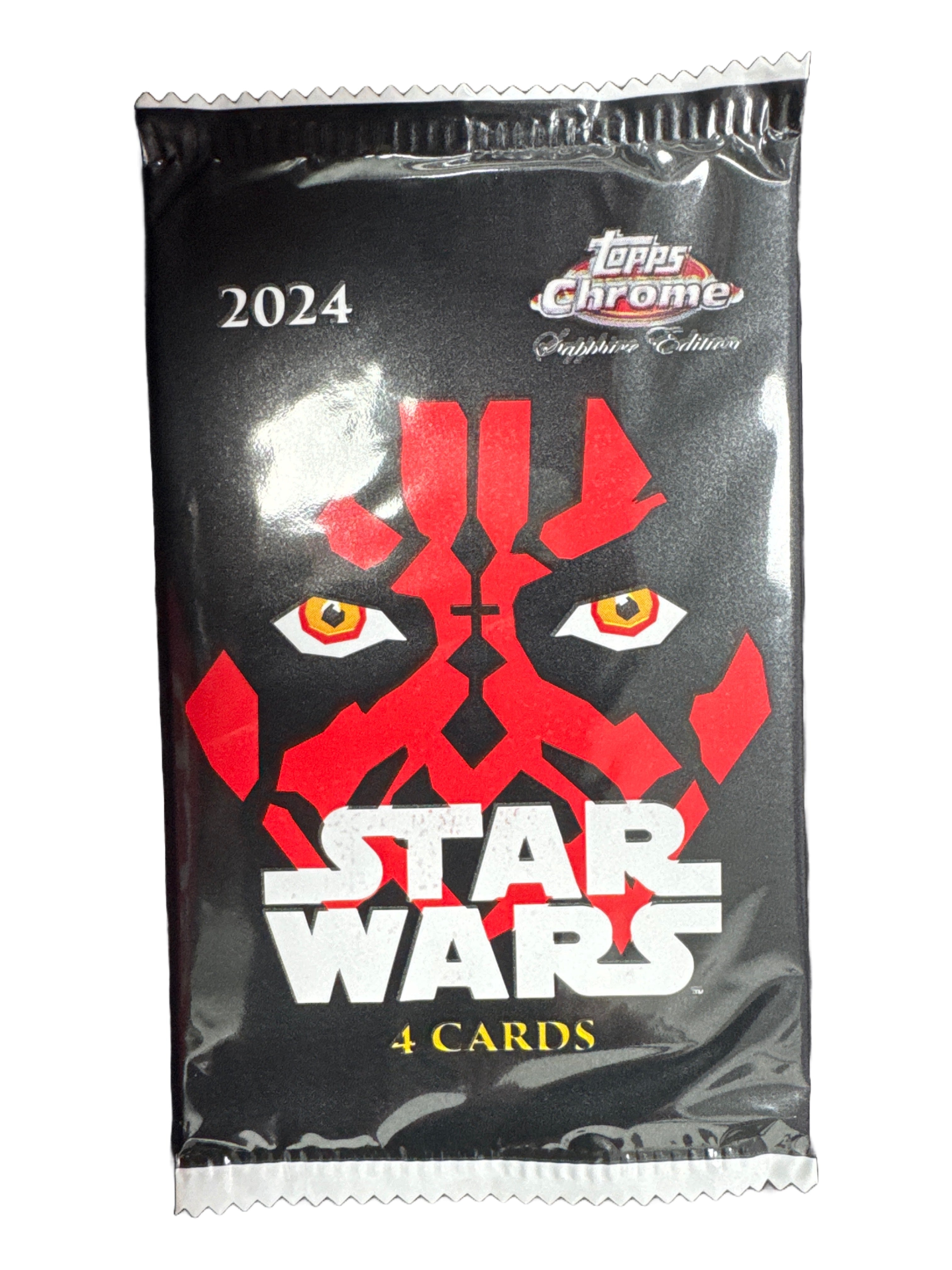 Topps Star Wars Chrome Sapphire Edition 2024 Trading Cards - Single Pack | Collectible Star Wars Cards for Fans & Gift Ideas | Perfect for Display, Trading & Memorabilia Collections