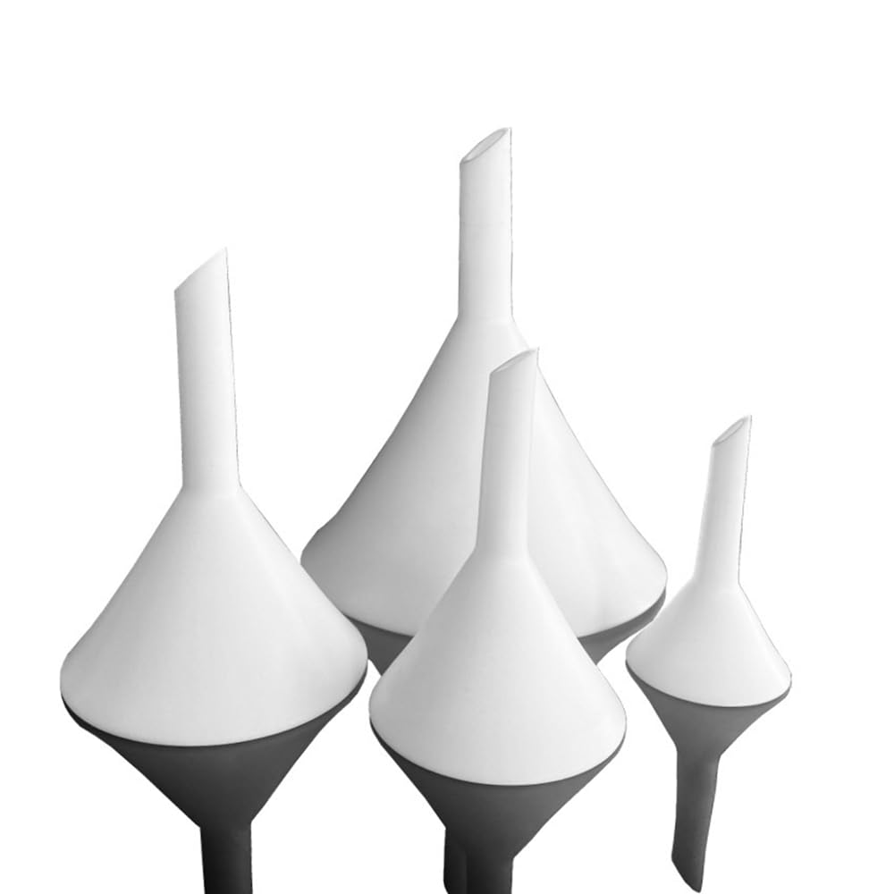 PTFE Triangular Funnel 80mm - High Heat Resistant Chemical Lab Funnel for Liquid Transfer, Durable PTFE Split Design - Perfect for Lab Experiments, Home Brewing & DIY Projects