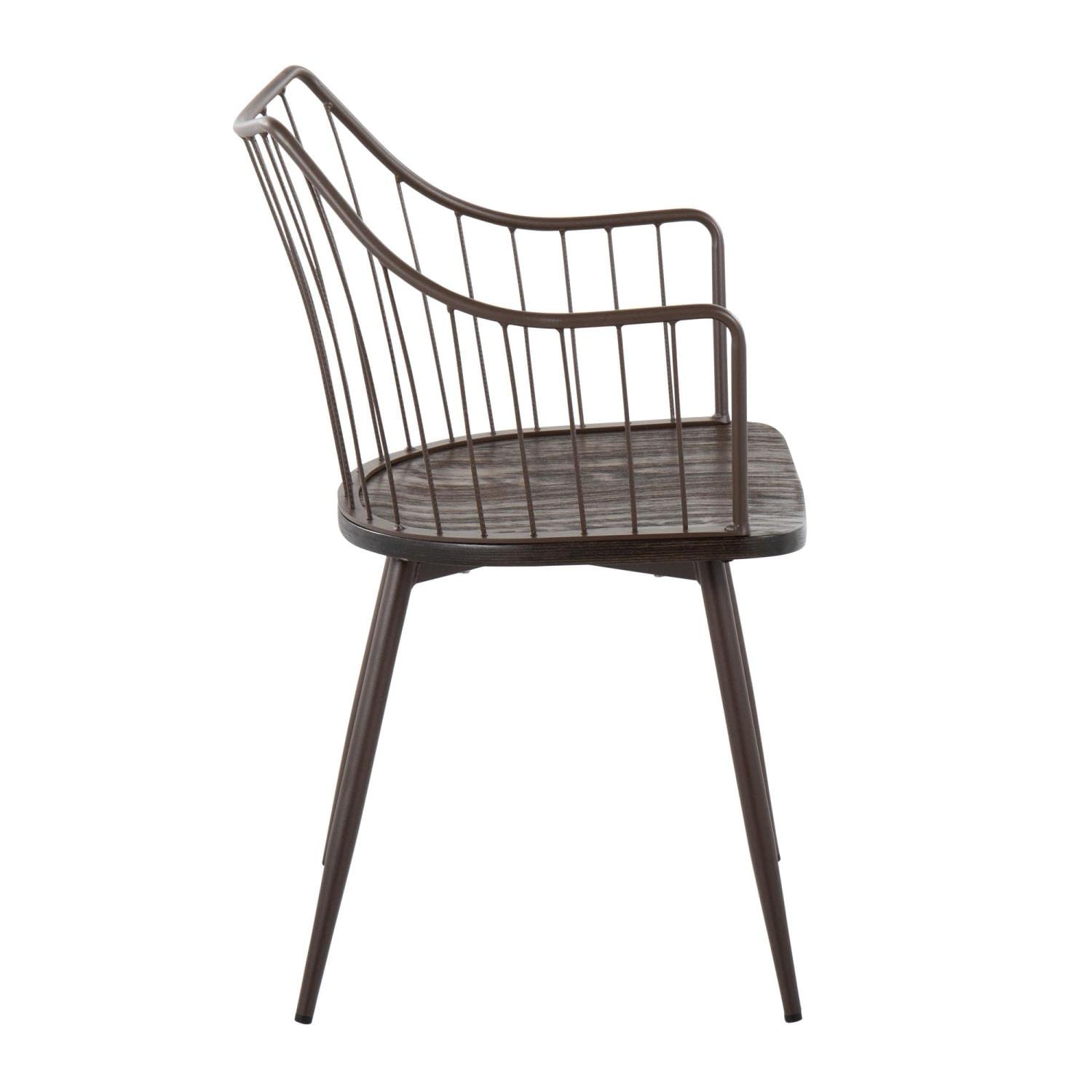 LumiSource Winston Wood Dining Chair - Farmhouse Style Kitchen Chair for Dining Table | Sturdy & Comfortable Seating for Home, Restaurant, and Office Use