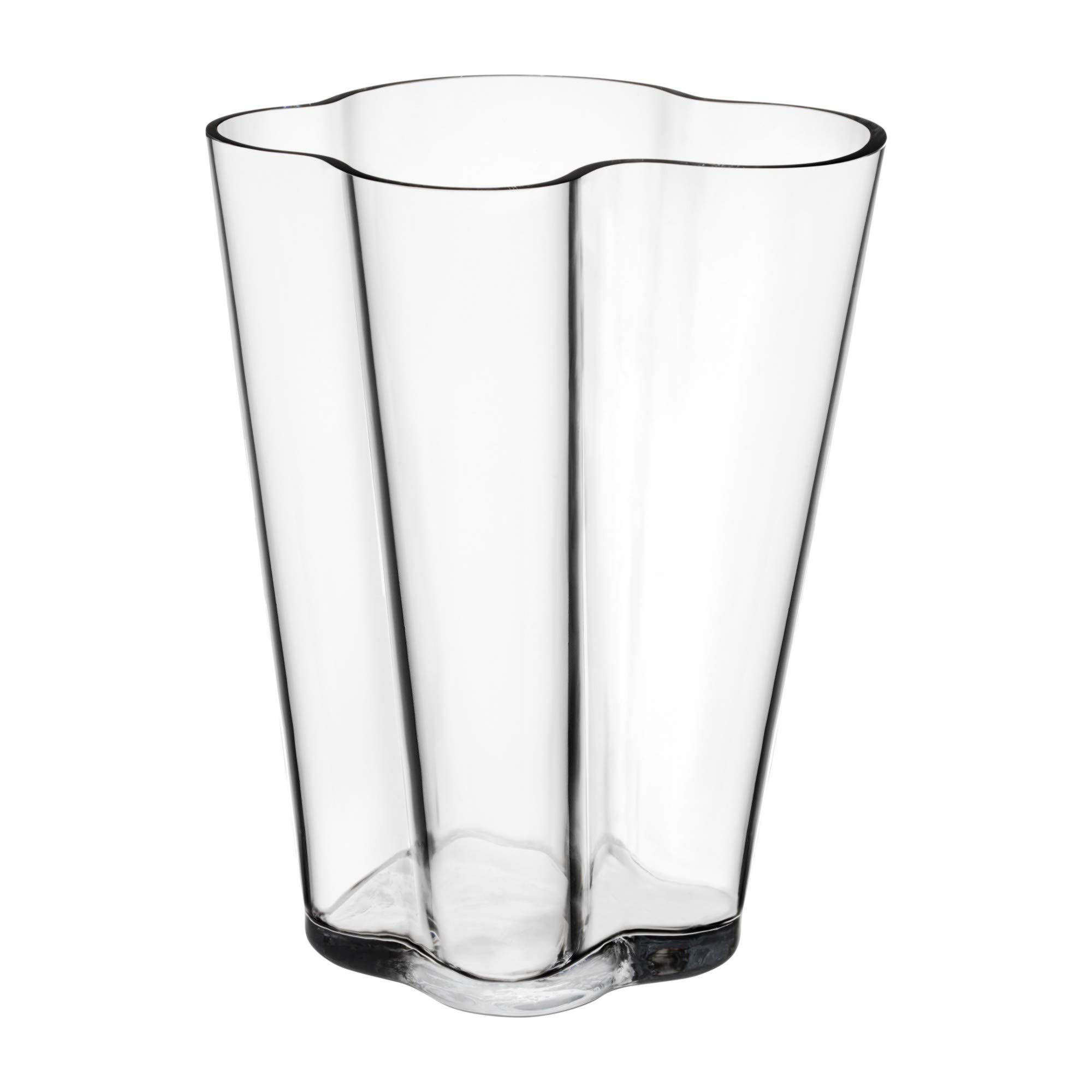 Aalvar Aalto Vase (Large) - Clear Glass Decorative Vase for Home & Office Decor | Perfect for Flowers, Centerpieces & Scandinavian Interior Design