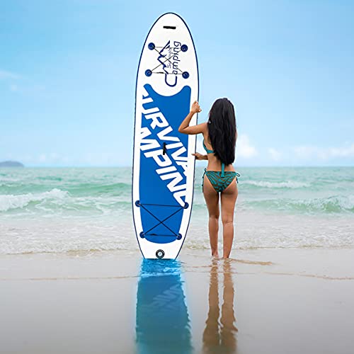 Sywamol 11' Inflatable Stand Up Paddle Board for Adults - White, Dark Blue & Black - Lightweight & Portable SUP for Lakes, Rivers & Ocean Paddling