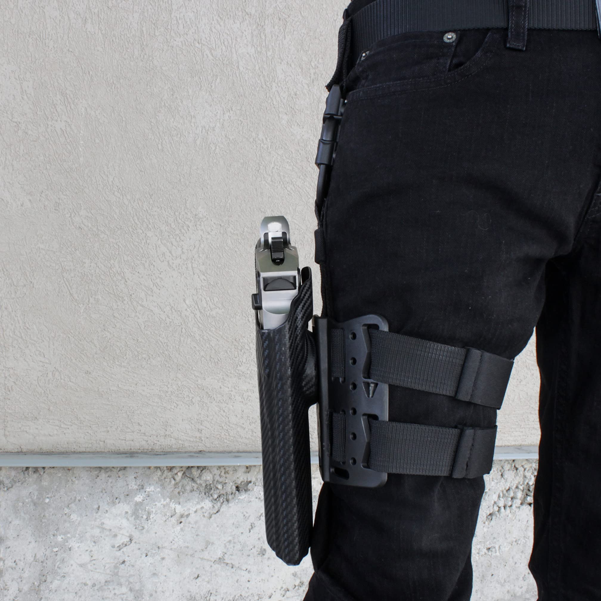 GMI Holsters: Desert Eagle Demon Thigh Rig - Kydex Carbon Fiber Holster for Desert Eagle XIX & L6 | Tactical Thigh Holster for Shooting Range, Hunting & Outdoor Adventures