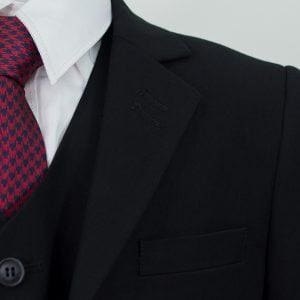 Cavani Marco Boys 3-Piece Black Slim Fit Suit for Formal Occasions, Weddings & Special Events