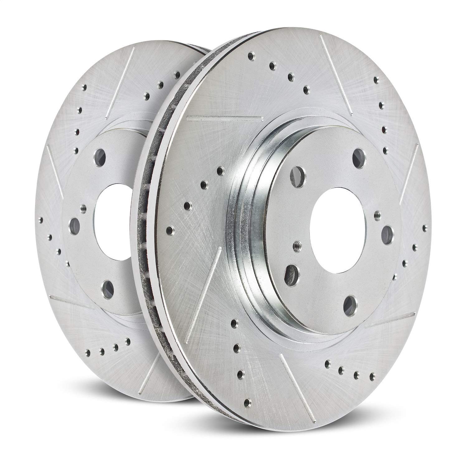 Power Stop EBR829XPR Rear Evolution Drilled & Slotted Brake Rotor Pair - Compatible with Audi A6 2006 & A6 Quattro 2005-2011 | High-Performance Braking for Daily Driving & Sporty Handling